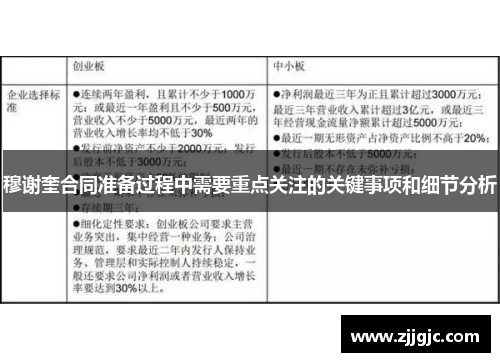穆谢奎合同准备过程中需要重点关注的关键事项和细节分析